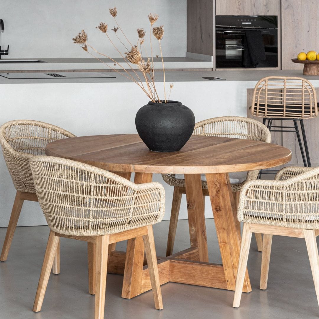 Zoco Home Sama Round Dining Table | 120cm