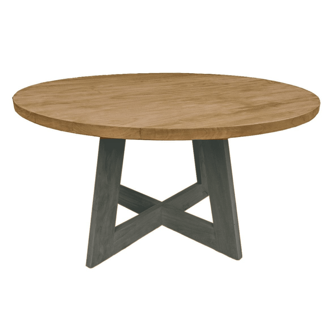 Zoco Home Furniture Sama Round Dining Table | Black Legs 140cm