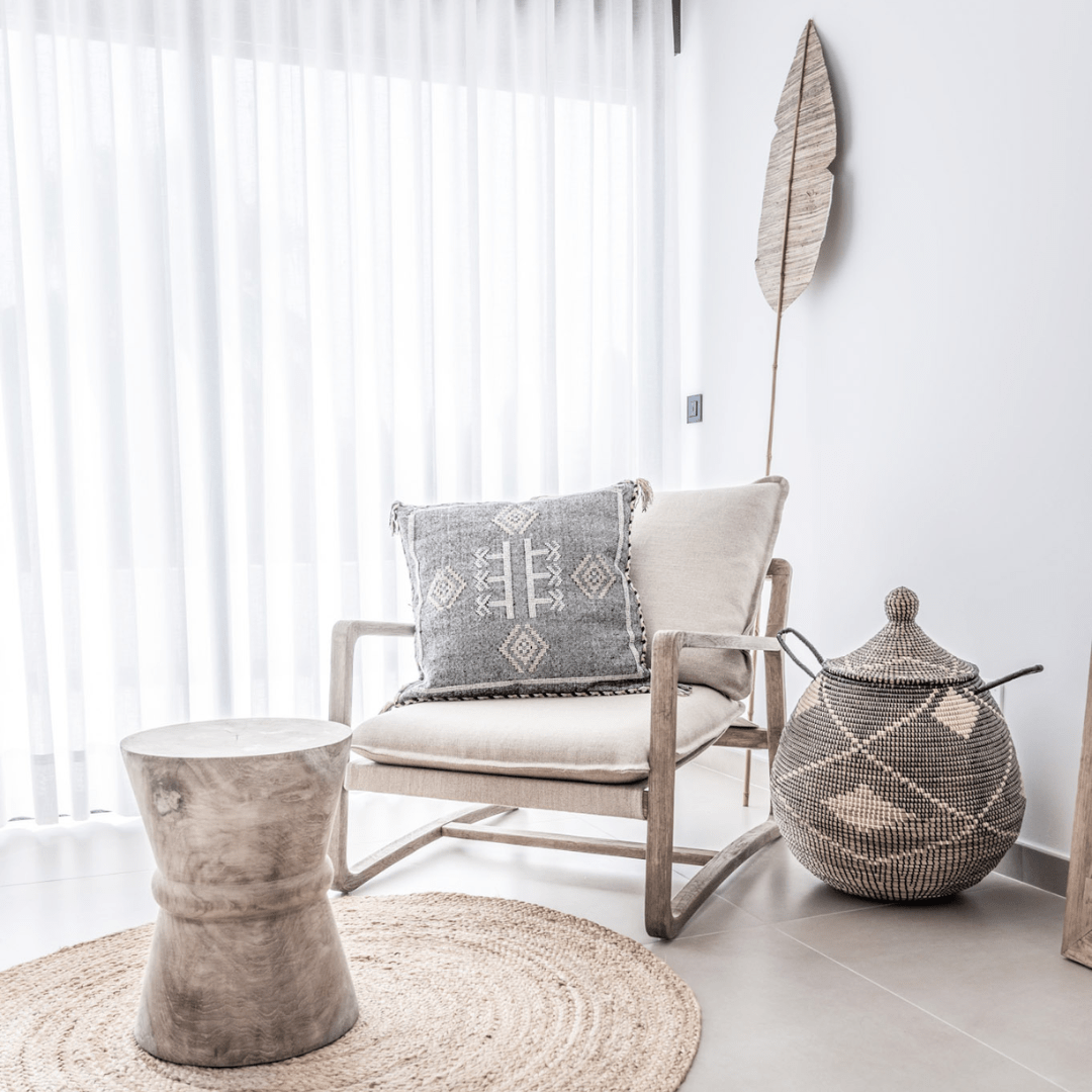 Zoco Home Outdoor/Chair/Stool Sandglass Stool | Natural 35x45cm