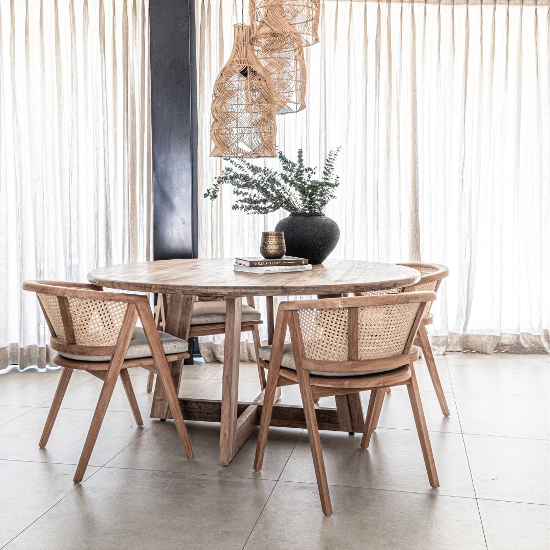 Zoco Home Furniture/Table Senza Recycled Teak Round Dining Table