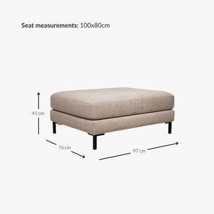 Zoco Home Furniture/Sofa Soho Pouf | 80x100x42cm