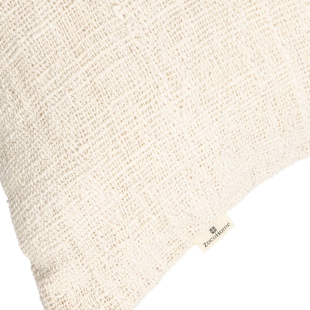 Zoco Home Decor/Textile Soraya Cotton Cushion Cover Plain | Off-White | 50x50cm