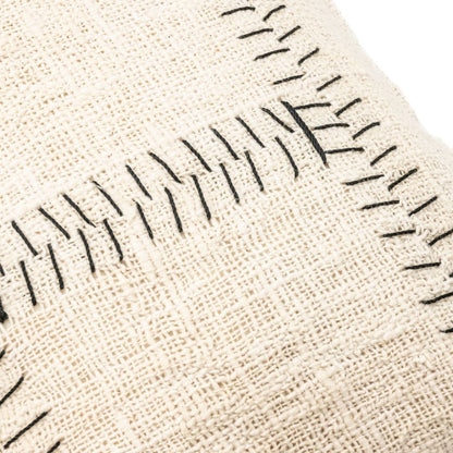 Zoco Home Decor/Textile Soraya Cotton Cushion Cover Stitches | Off-White | 40x60cm
