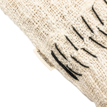 Zoco Home Decor/Textile Soraya Cotton Cushion Cover Stitches | Off-White | 40x60cm