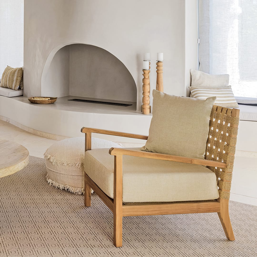 Zoco Home Furniture/Chair Soraya Pouf | Off-White