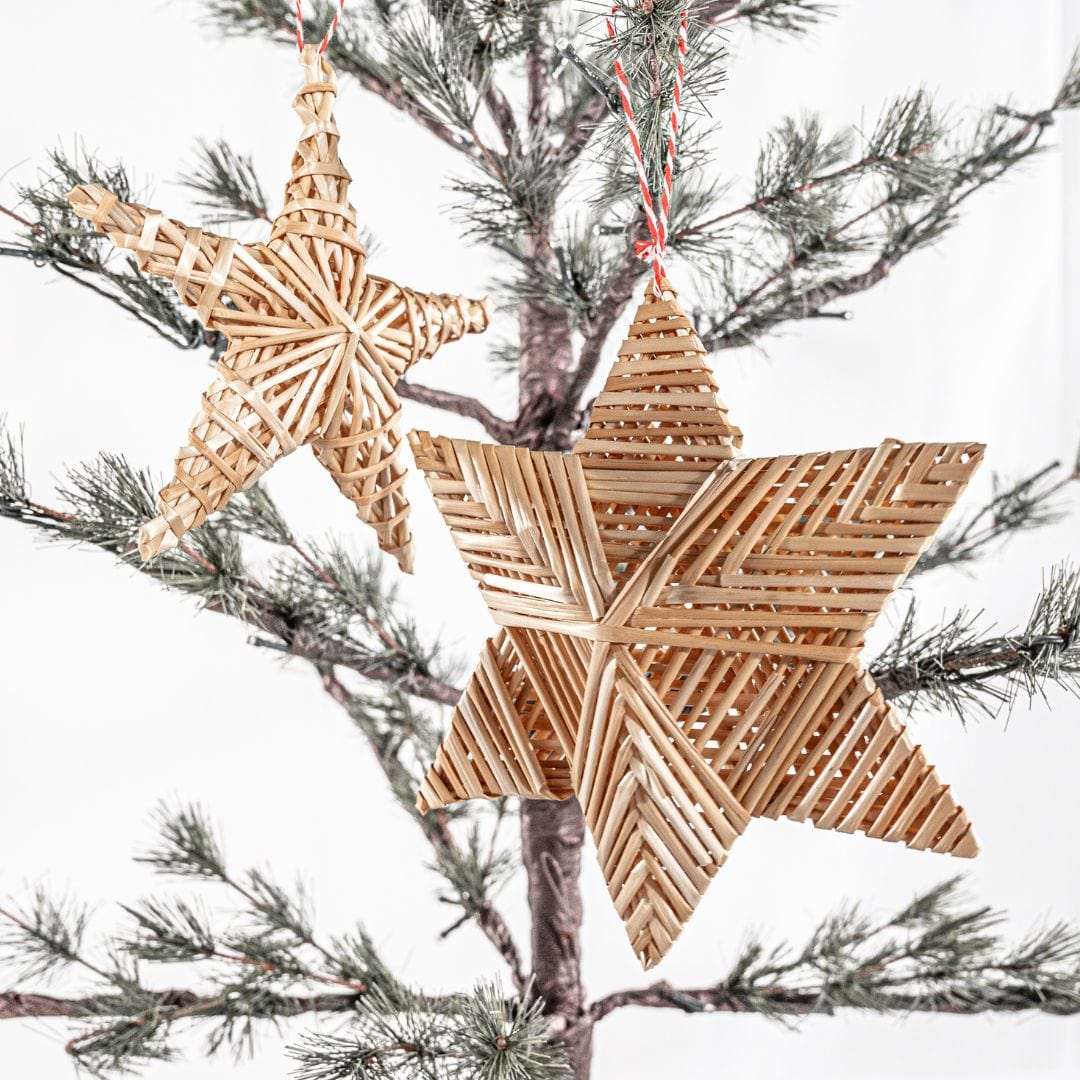 Zoco Home Decor/Christmas Straw Christmas Star | Five-pointed