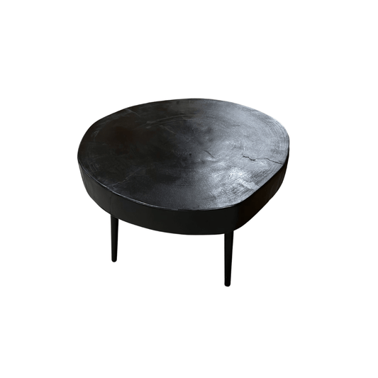 Zoco Home Suar Coffee Table w/ Iron Legs | Black 65cm