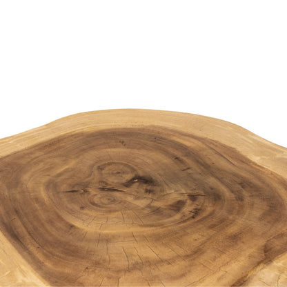 Zoco Home Furniture/Table Suar Coffee Table w/ Iron Legs | Natural 65cm