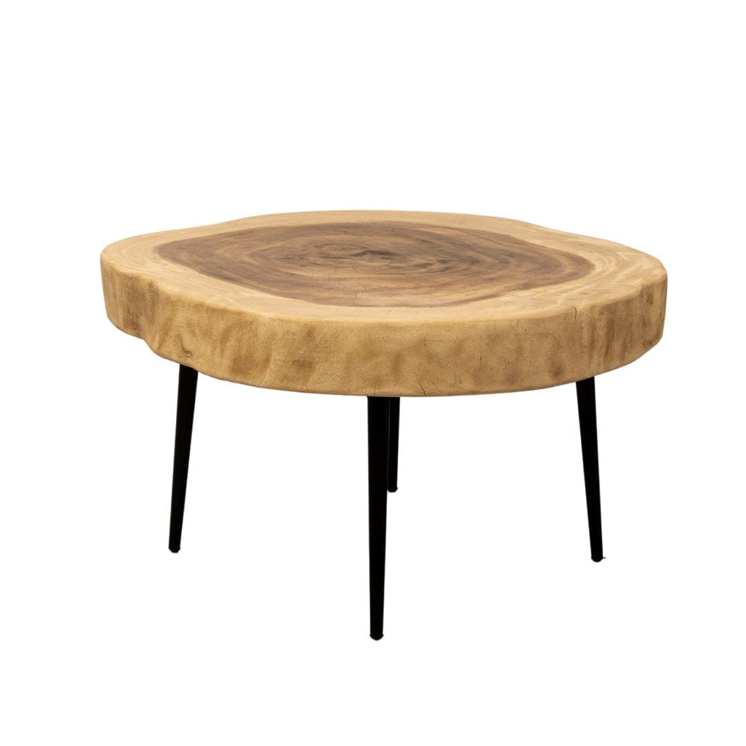 Zoco Home Furniture/Table Suar Coffee Table w/ Iron Legs | Natural 65cm