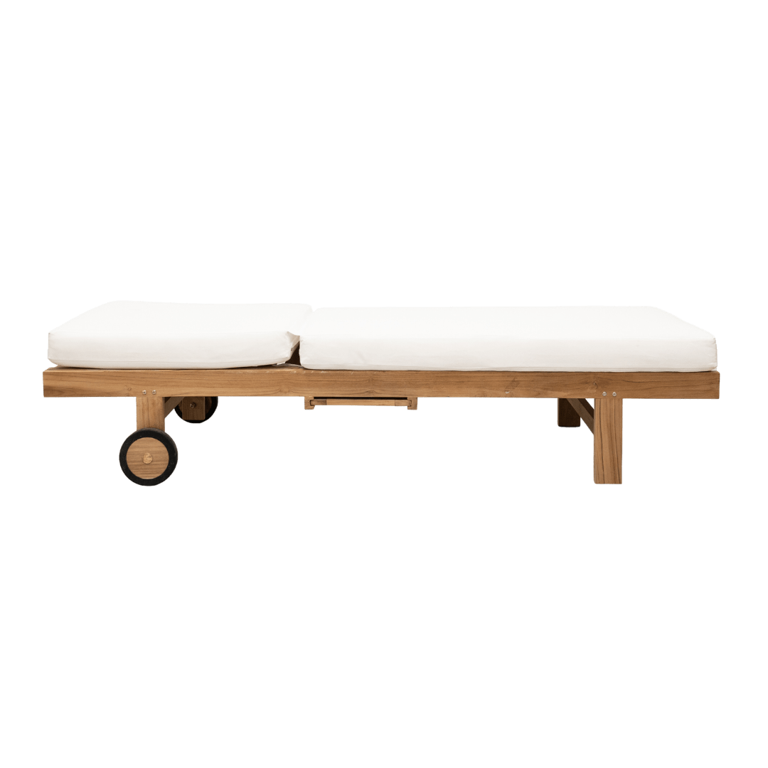 Zoco Home Sunbed Cushion for Tulum Teak Sunbed | White 200x70x10cm