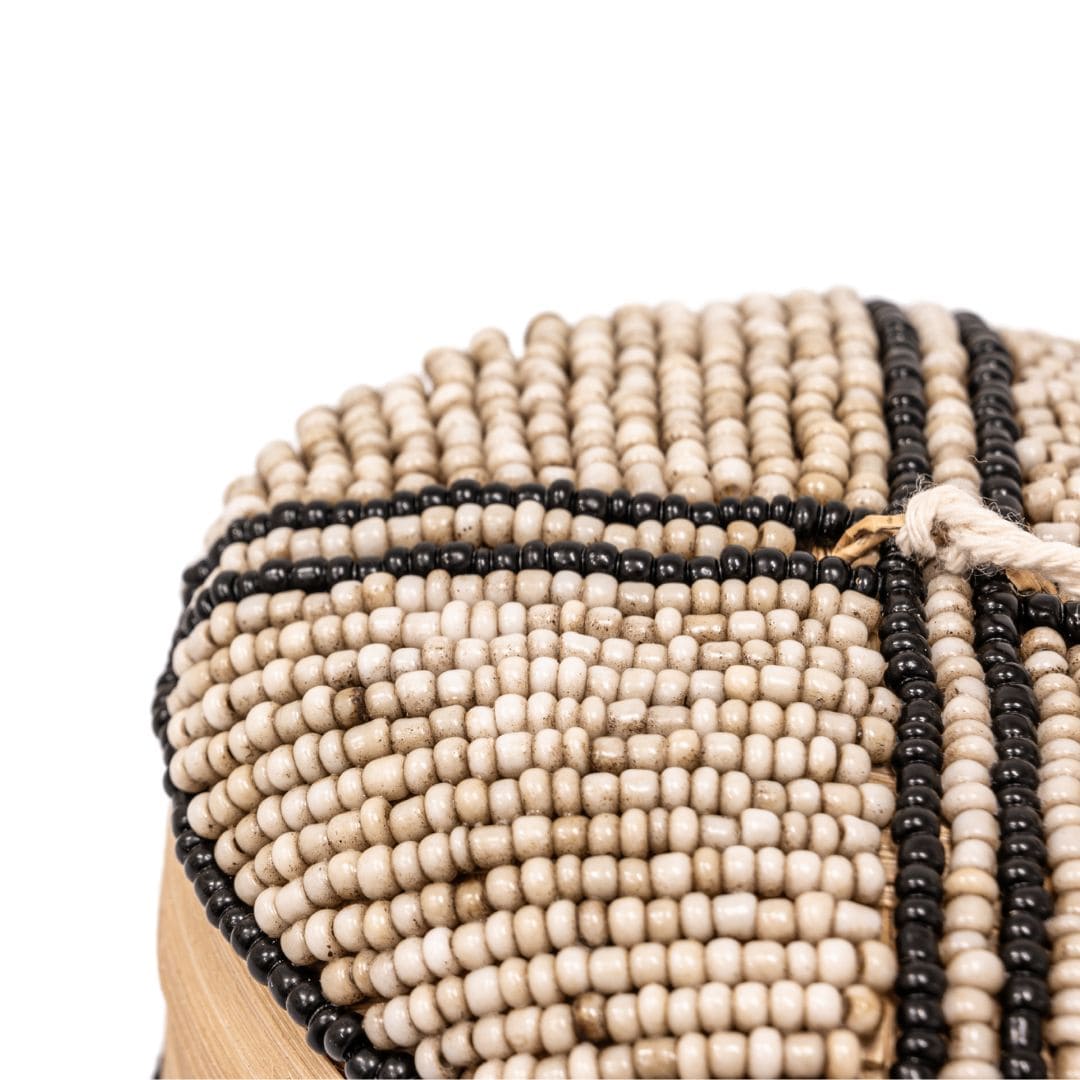 Zoco Home Decor/Accessories Suri Jewelry Beaded Basket | Beige