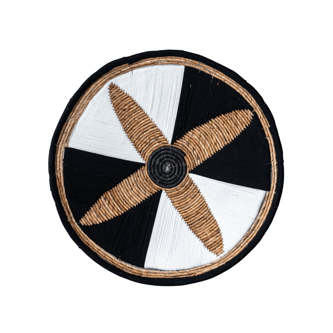 Zoco Home Decor/Accessories Suri Wall Deco Basket | Black/White 60cm