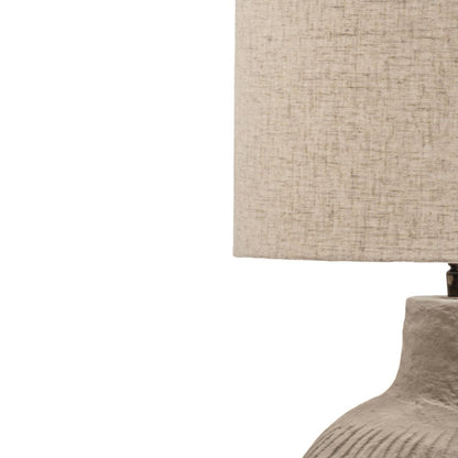 Zoco Home Decor/Lighting/Table lighting Tahlia Table Lamp Ribbed Gourd | Sand