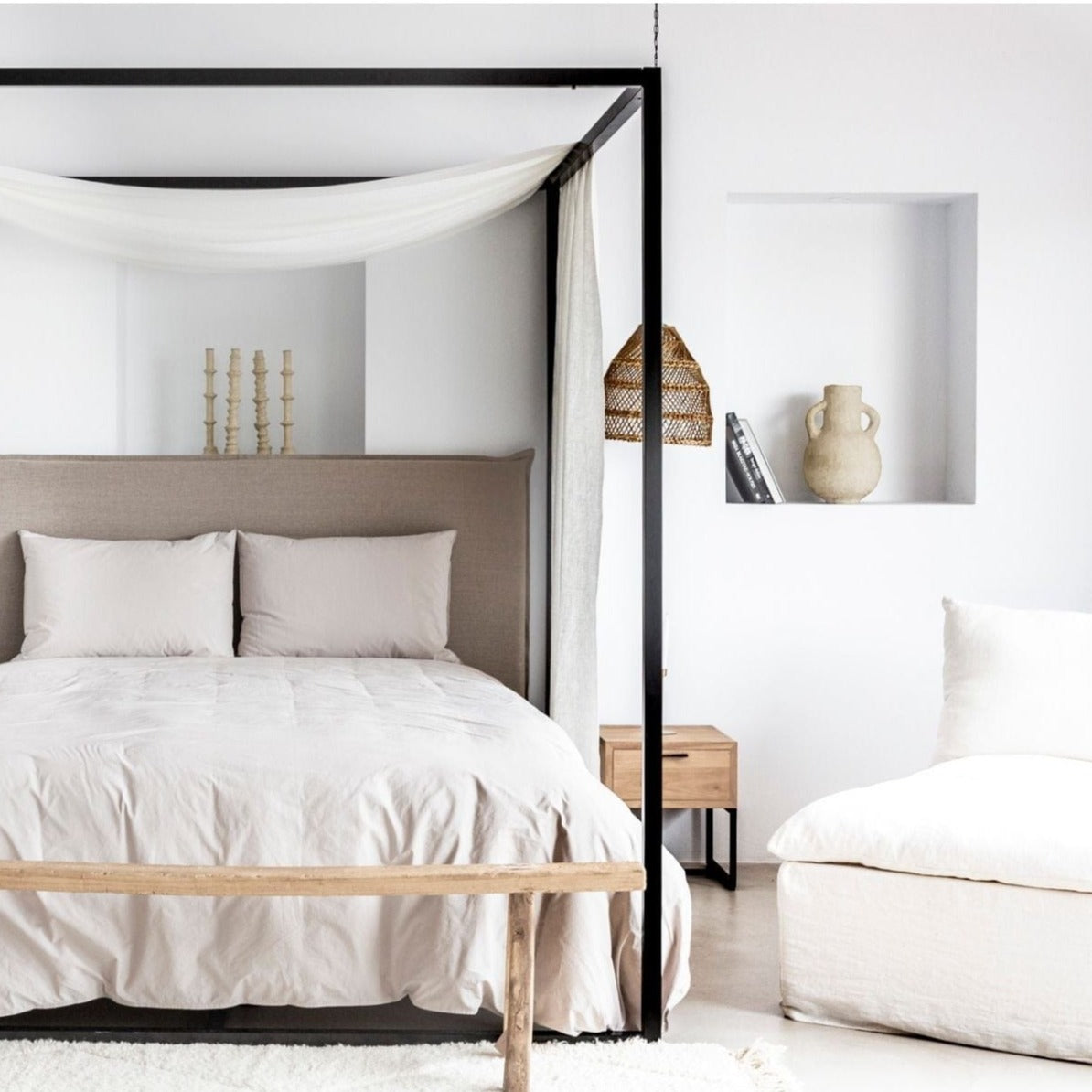 Zoco Home Tarifa Linen Chaise Longue Sofa | One Seater