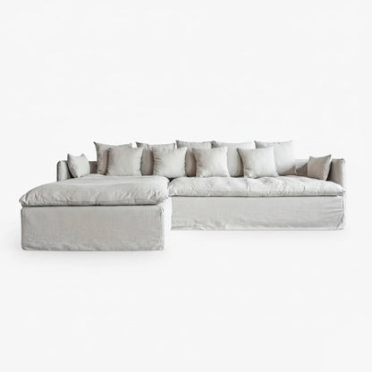 Zoco Home Furniture/Sofa Tarifa Linen Chaise Longue Sofa | Reversible