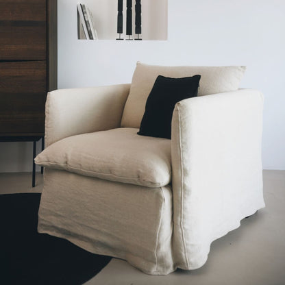 Zoco Home Furniture/Sofa Tarifa Linen Single Sofa