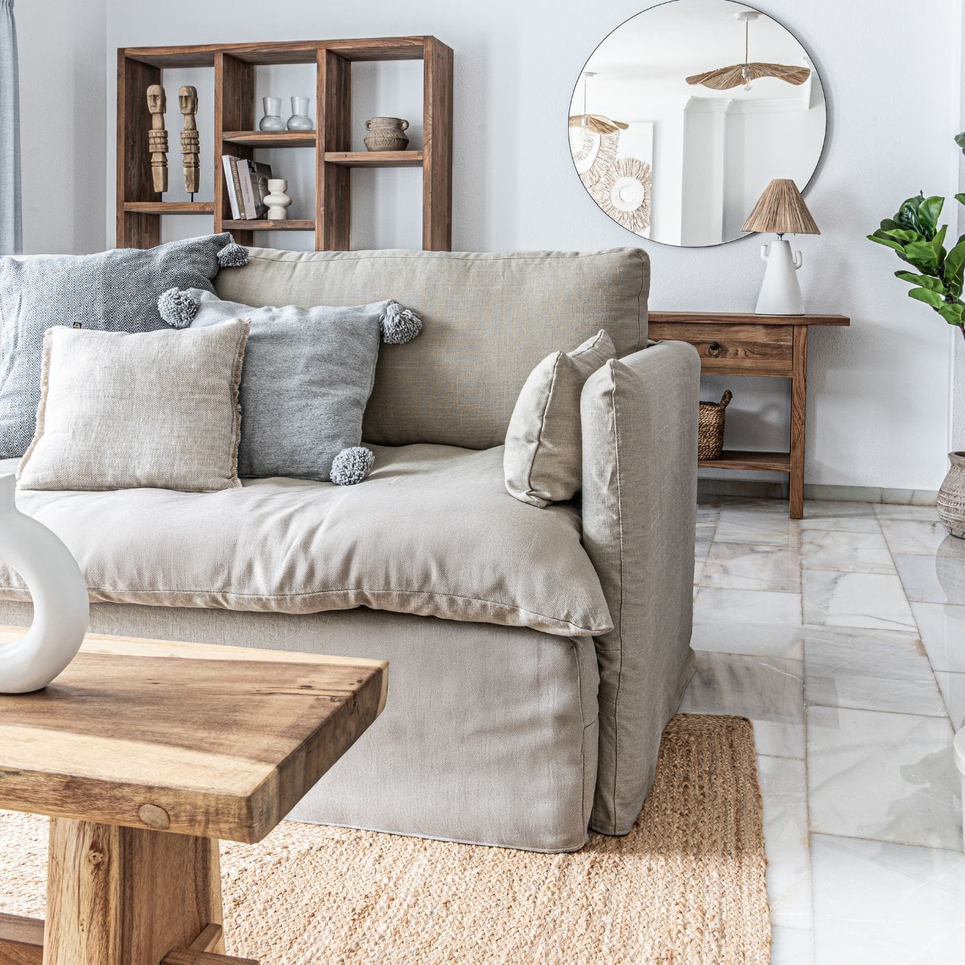 Zoco Home Furniture/Sofa Tarifa Linen Sofa | 240cm