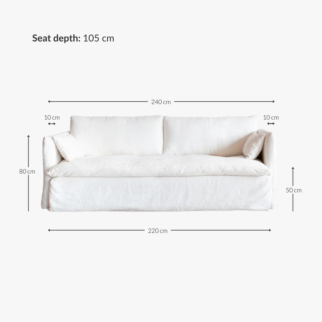 Zoco Home Furniture/Sofa Tarifa Linen Sofa | 240cm