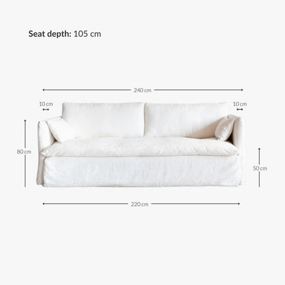 Zoco Home Furniture/Sofa Tarifa Linen Sofa | 240cm