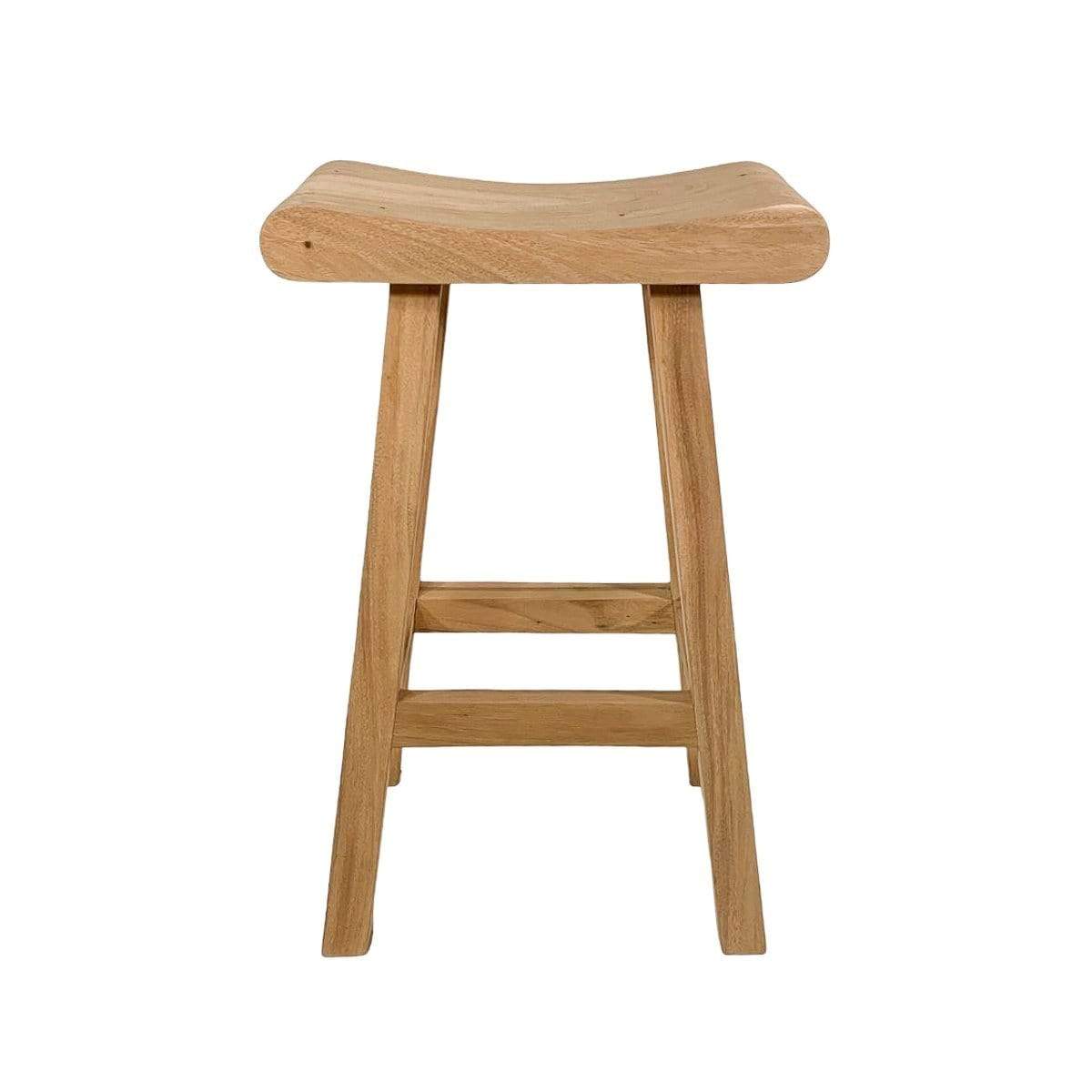 Zoco Home Furniture Teak Bar Stool