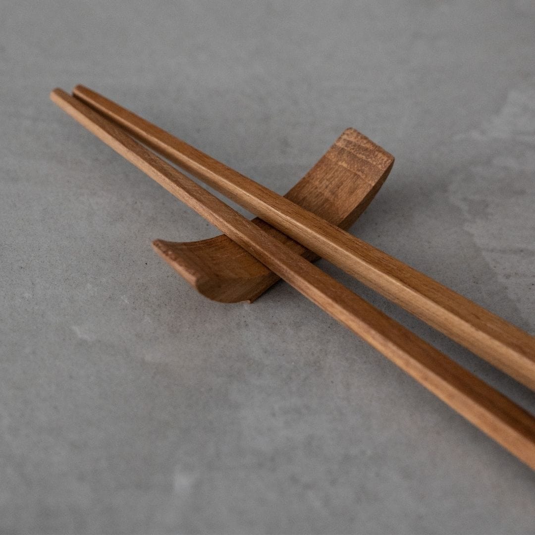 Zoco Home Kitchen / Dining Teak ChopSticks & Holder Set | Natural