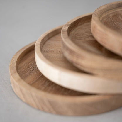 Zoco Home Decor/Kitchen Teak Coaster | Set of 4 | 10cm