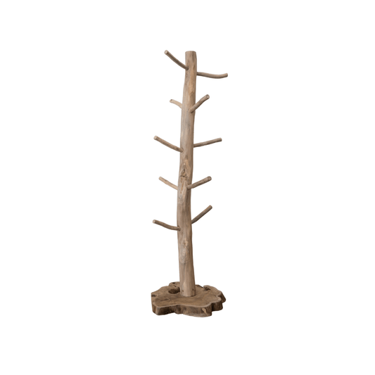 Zoco Home Teak Coat Hanger | 35x35x155m