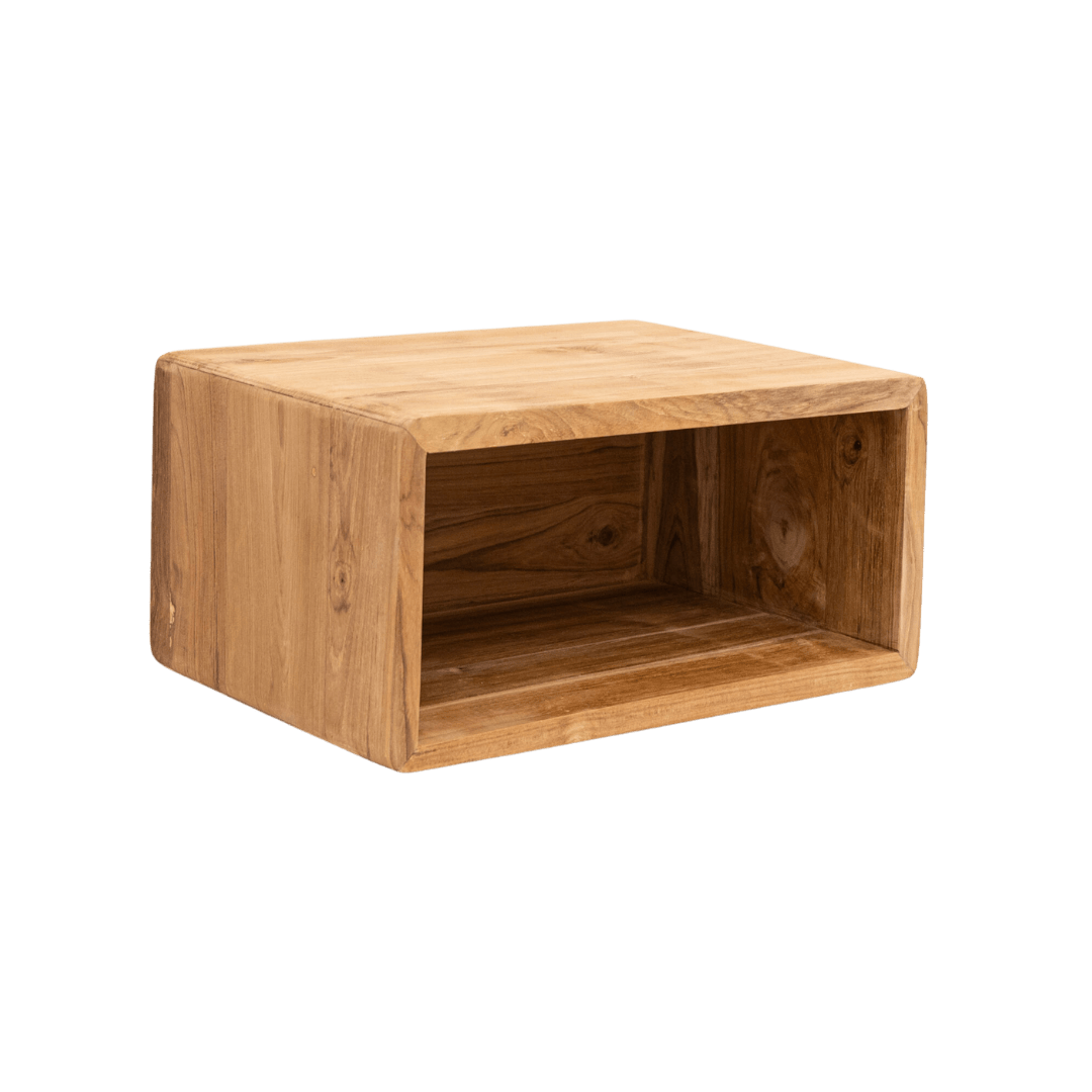 Zoco Home Furniture Teak Floating Night Stand | 40x30x20cm