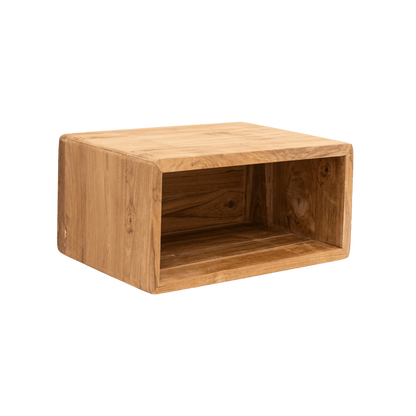 Zoco Home Furniture Teak Floating Night Stand | 40x30x20cm