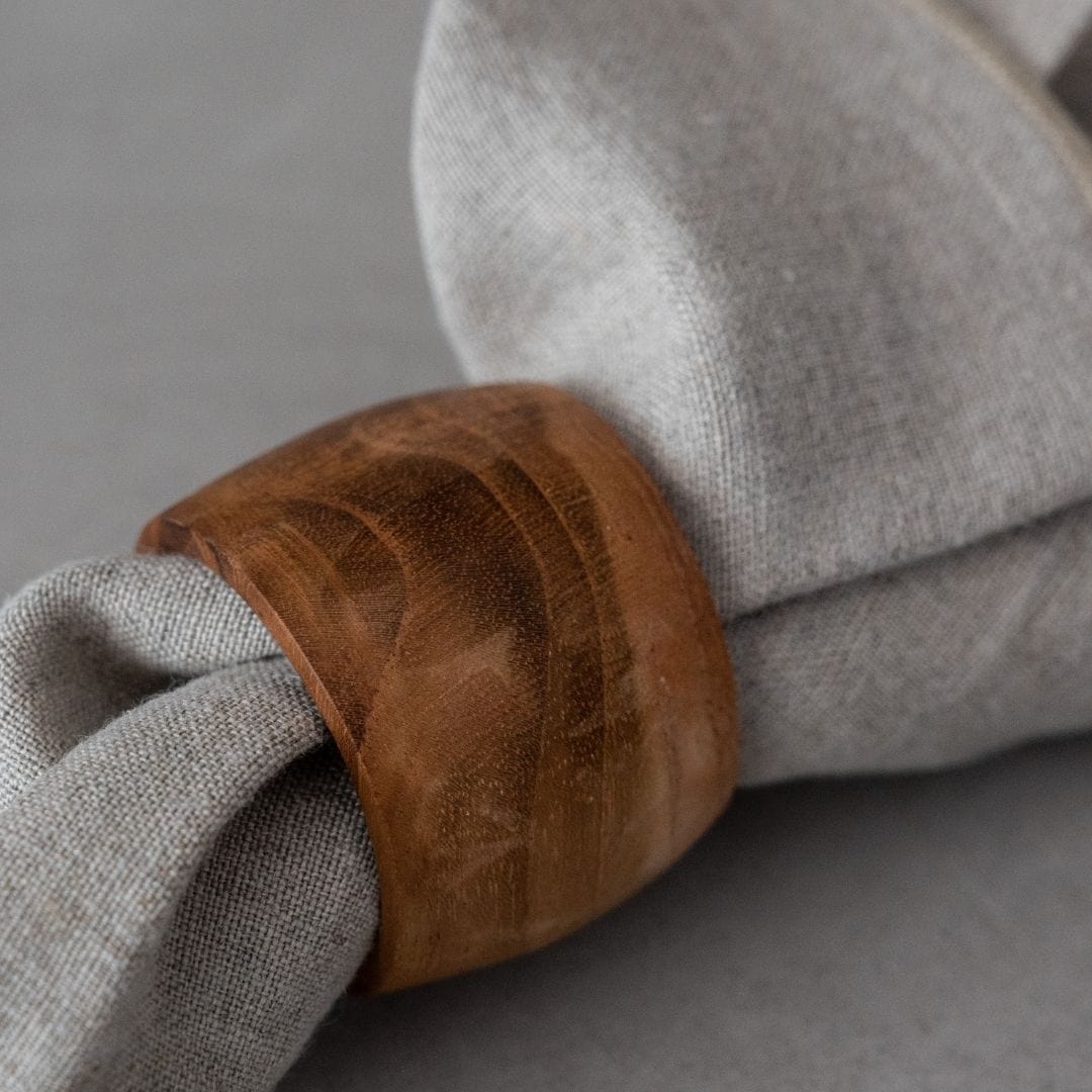 Zoco Home Kitchen / Dining Teak Napkin Ring | Natural