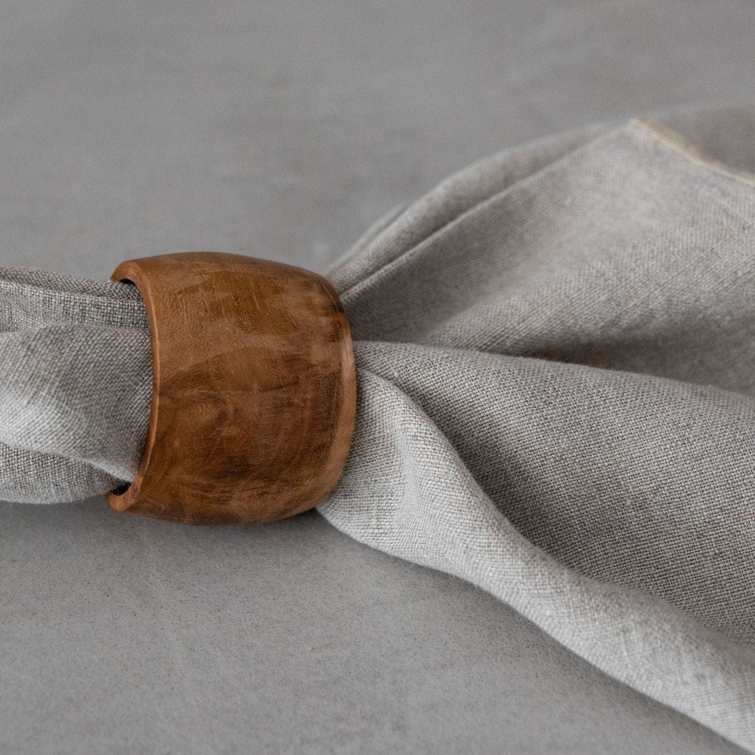 Zoco Home Kitchen / Dining Teak Napkin Ring | Natural