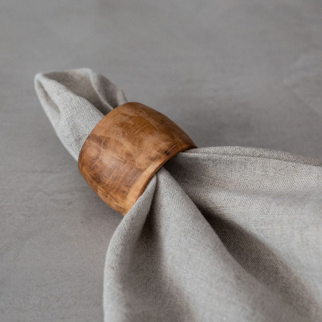 Zoco Home Kitchen / Dining Teak Napkin Ring | Natural