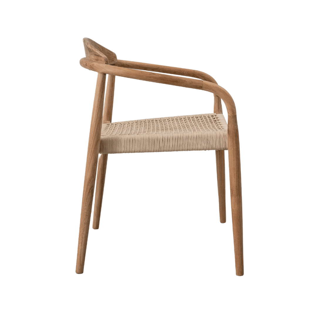 Zoco Home Teak Outdoor Dining Chair | Sand 57x52x75cm