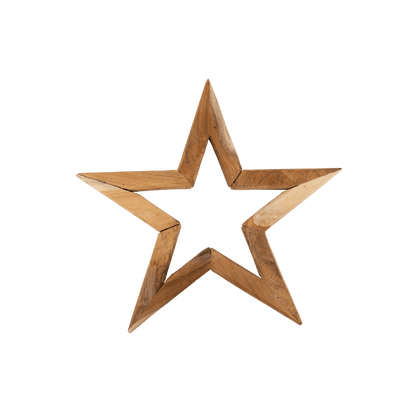 Zoco Home Decor/Christmas Teak Star Ornament