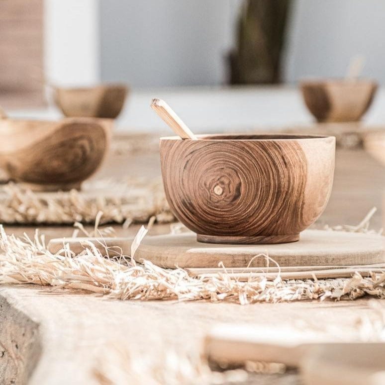 Zoco Home Decor/Kitchen Teak Wooden Bowl | 15cm