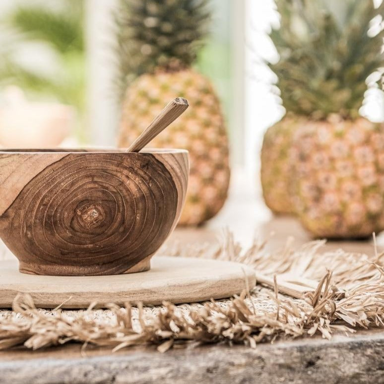 Zoco Home Kitchen / Dining Teak Wooden Bowl | 15cm