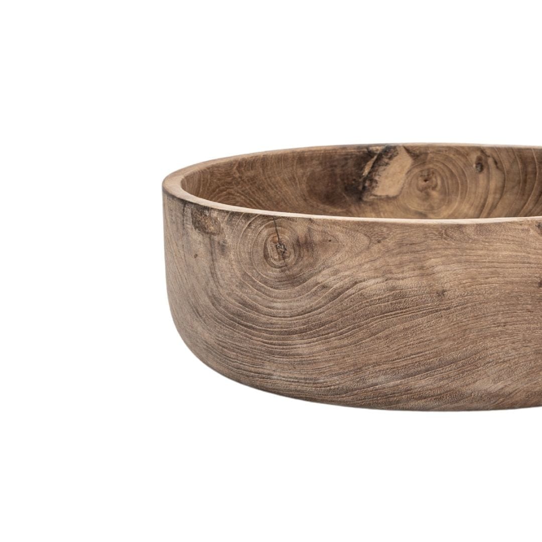 Zoco Home Teak Wooden Bowl | 30x10cm