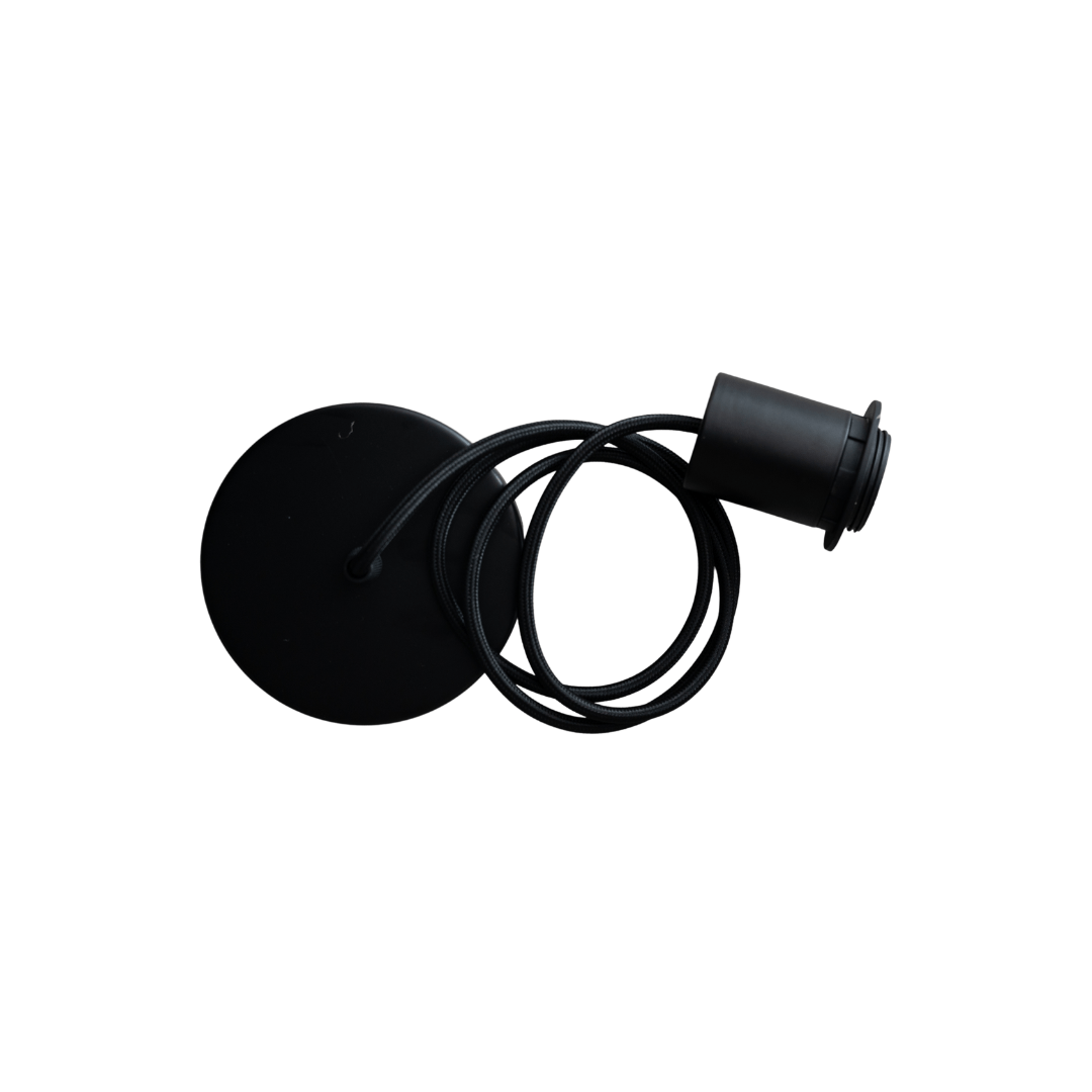 Zoco Home Decor/Lighting Textile Pendant Cable | Black 2m