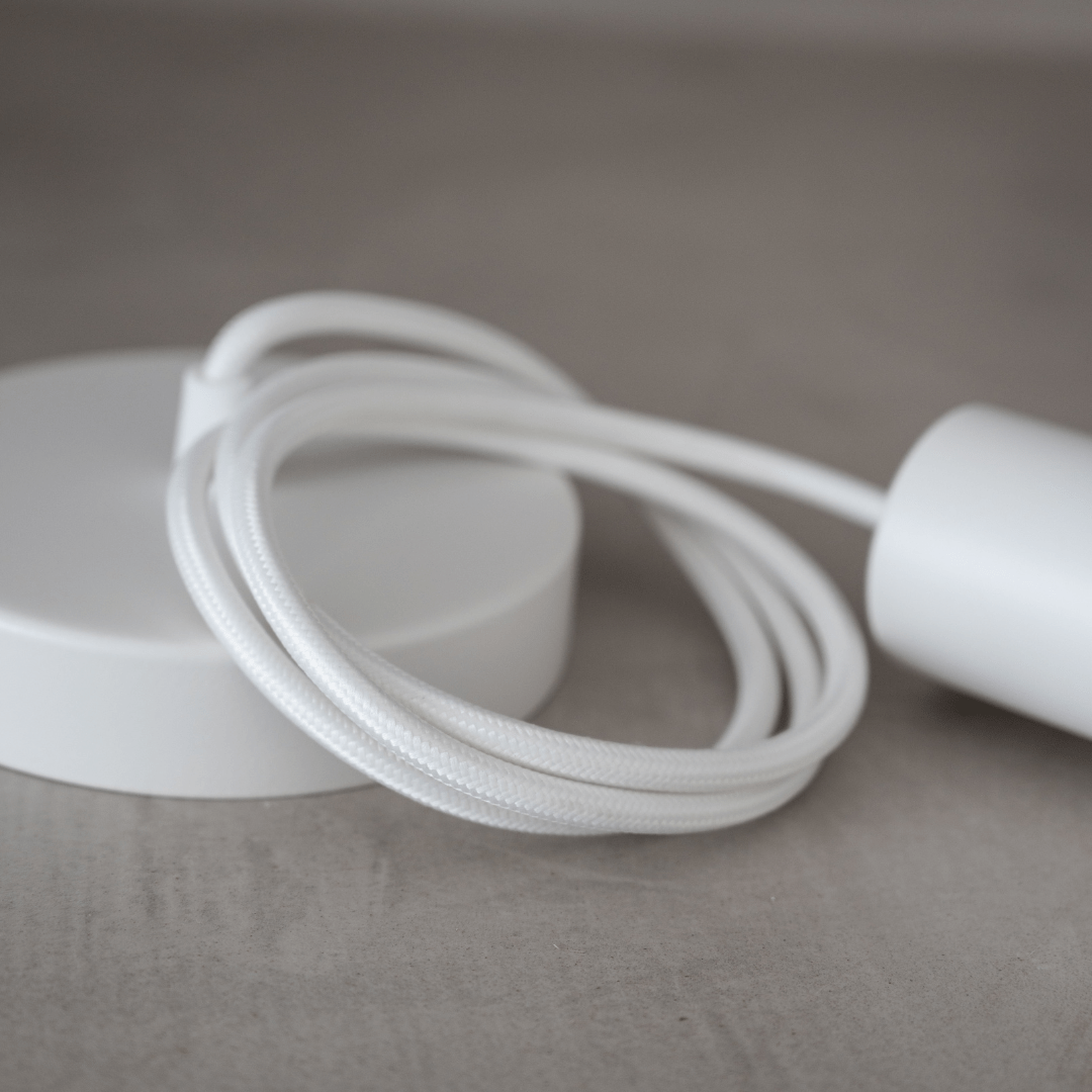 Zoco Home Decor/Lighting Textile Pendant Cable | White 1m
