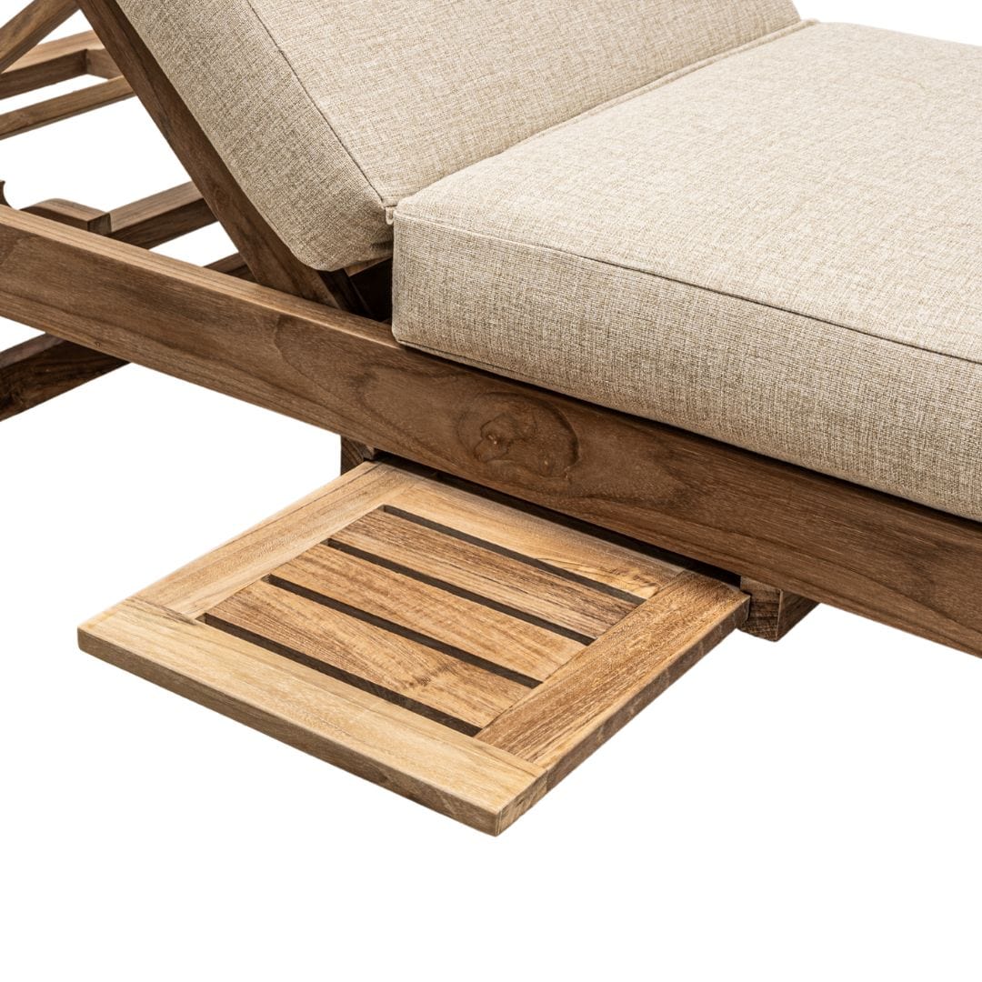 Zoco Home Outdoor/Sunbed Tulum Teak Sunbed | Sand