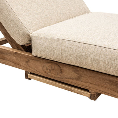 Zoco Home Outdoor/Sunbed Tulum Teak Sunbed | Sand