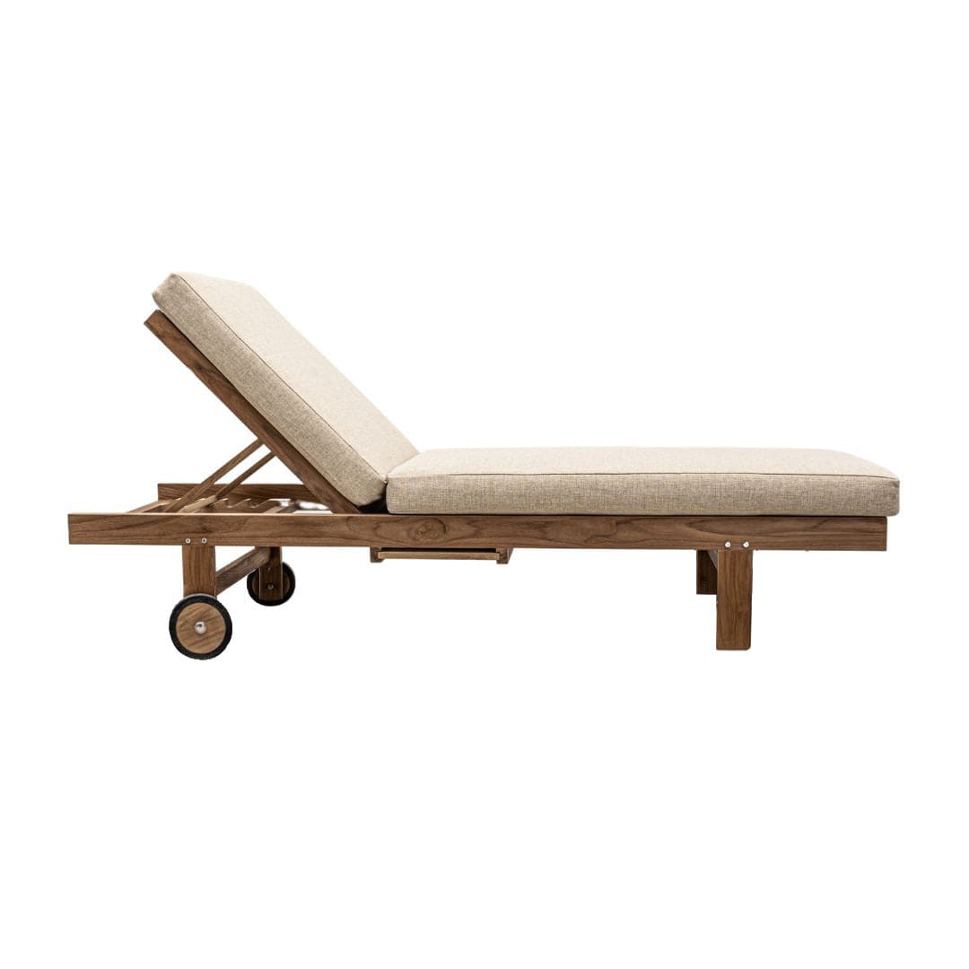 Zoco Home Outdoor/Sunbed Tulum Teak Sunbed | Sand