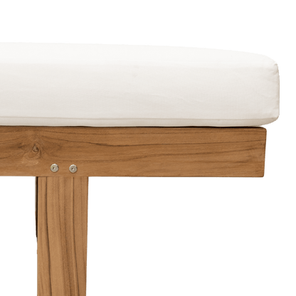 Zoco Home Outdoor/Sunbed Tulum Teak Sunbed | White