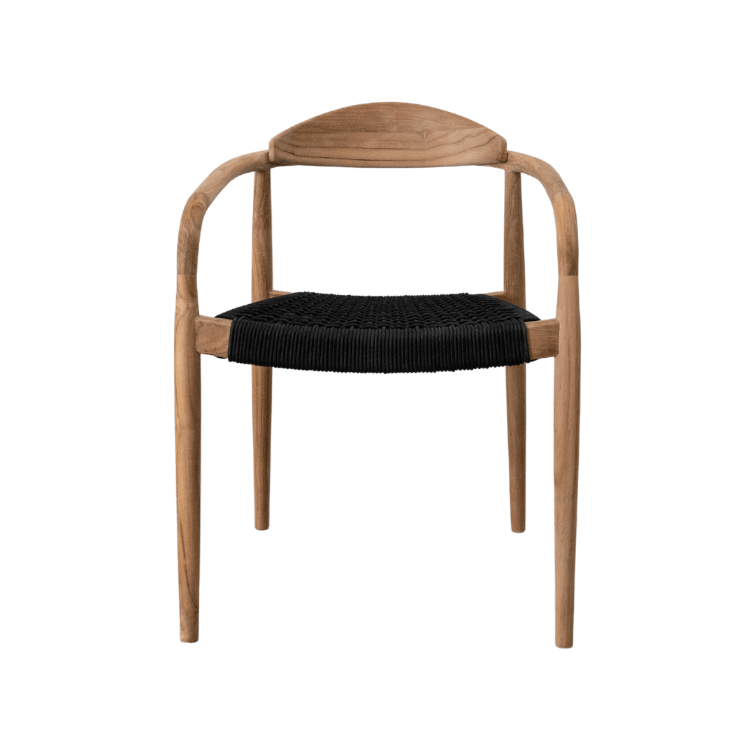 Zoco Home Outdoor/Chair/Dining Ventura Outdoor Dining Chair | Black 55x47x77cm