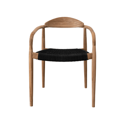 Zoco Home Outdoor/Chair/Dining Ventura Outdoor Dining Chair | Black 55x47x77cm