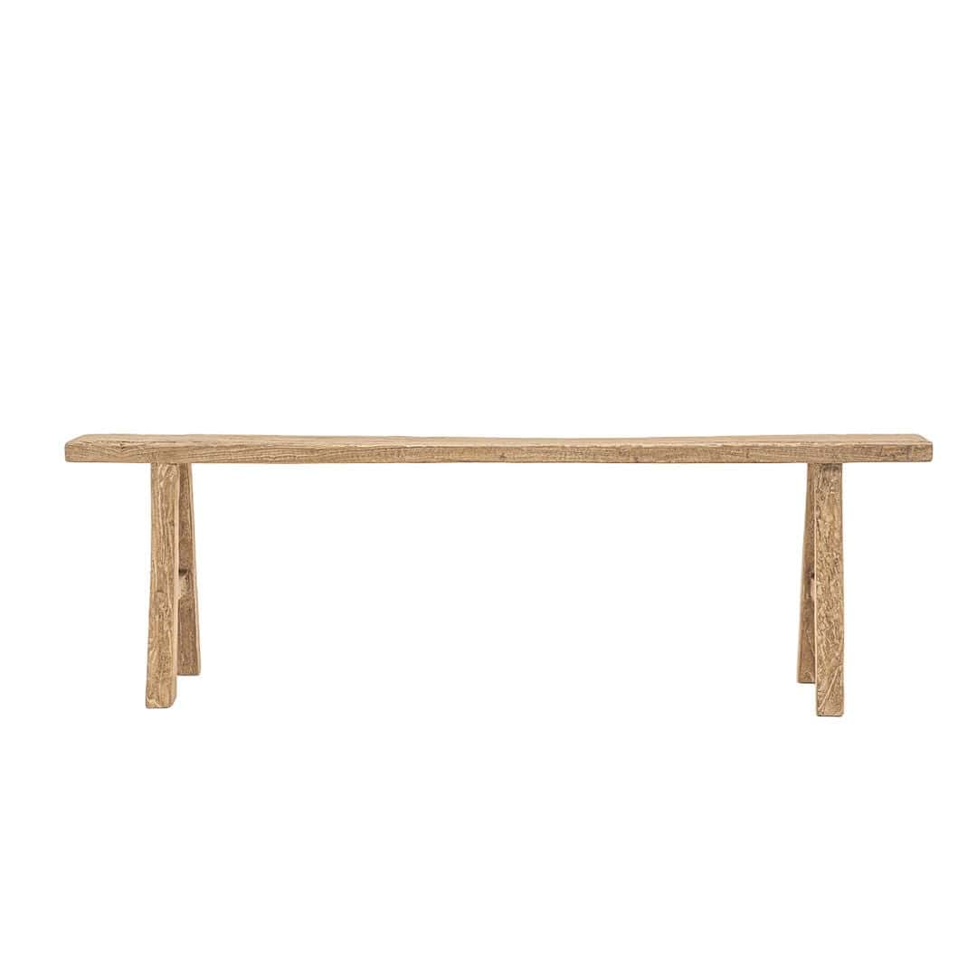 Zoco Home Furniture/Chair/Bench Vintage Elm Wood Bench
