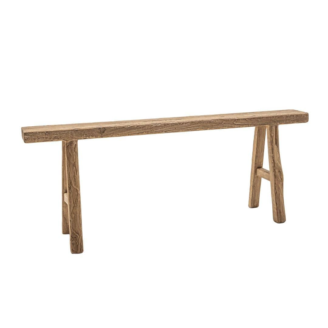 Zoco Home Furniture/Chair/Bench Vintage Elm Wood Bench