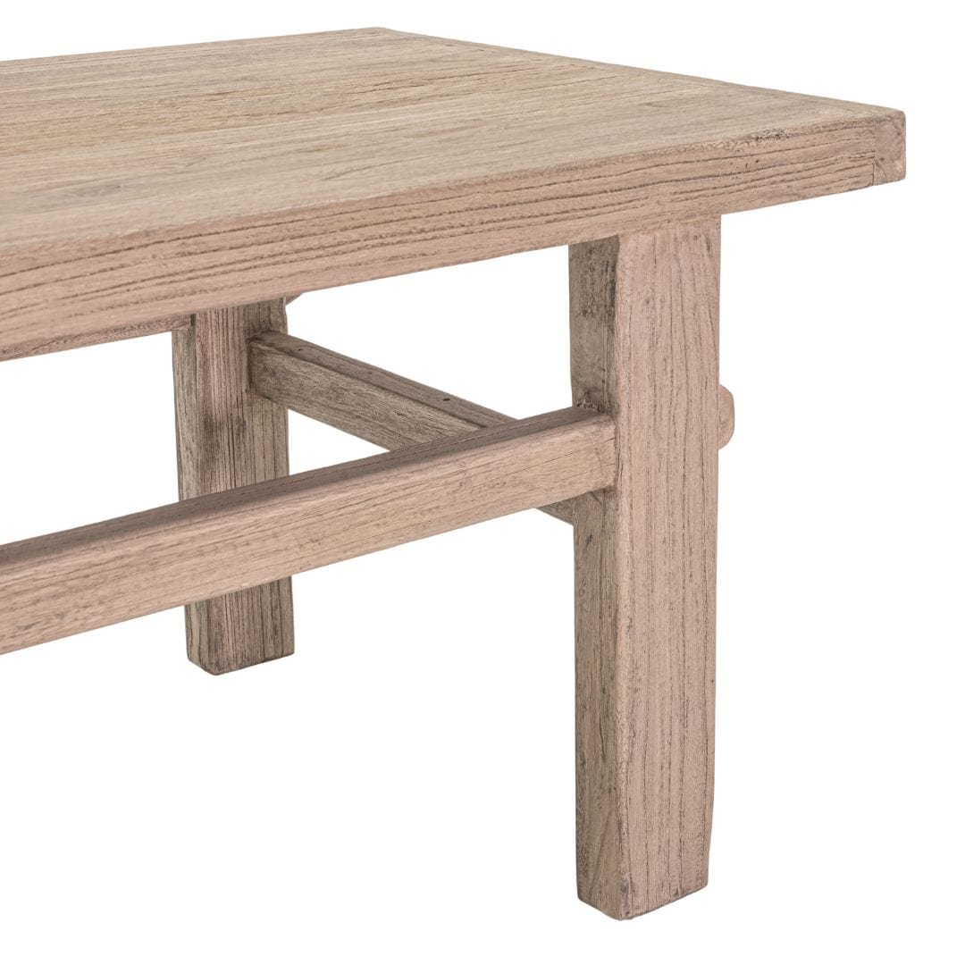 Zoco Home Furniture/Table/Coffee Vintage Elm Wood Coffee Table