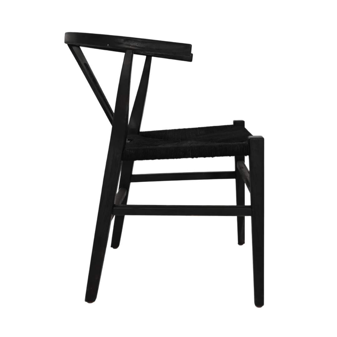 Zoco Home Furniture Wishbone Chair | Black | B-Quality