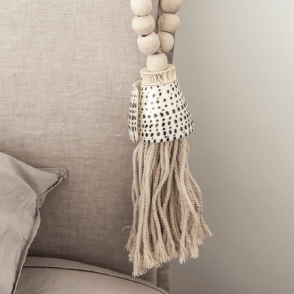 Zoco Home Decor/Accessories Wooden Bead Necklace | White 58cm